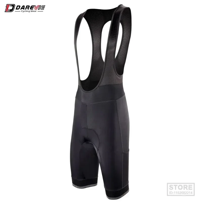 

DAREVIE Cycling Bib Shorts Men With 4 Pockets 3D Thin Pad 5 CM Leg Band Pro Team Race High Quality 6 Hours Ride