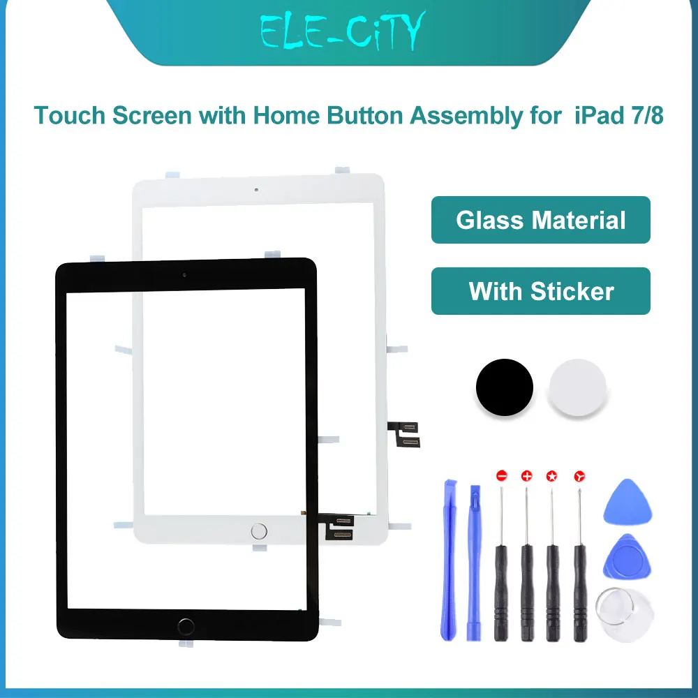 For iPad 7 (2019), iPad 8 (2020) 10.2 Digitizer Black OEM