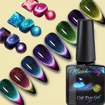 8ml 9D Rainbow Cat Eye Gel magnetico per unghie adesivo per fototerapia Manicure semipermanente per Nail Art Soak Off LED Gel UV 1