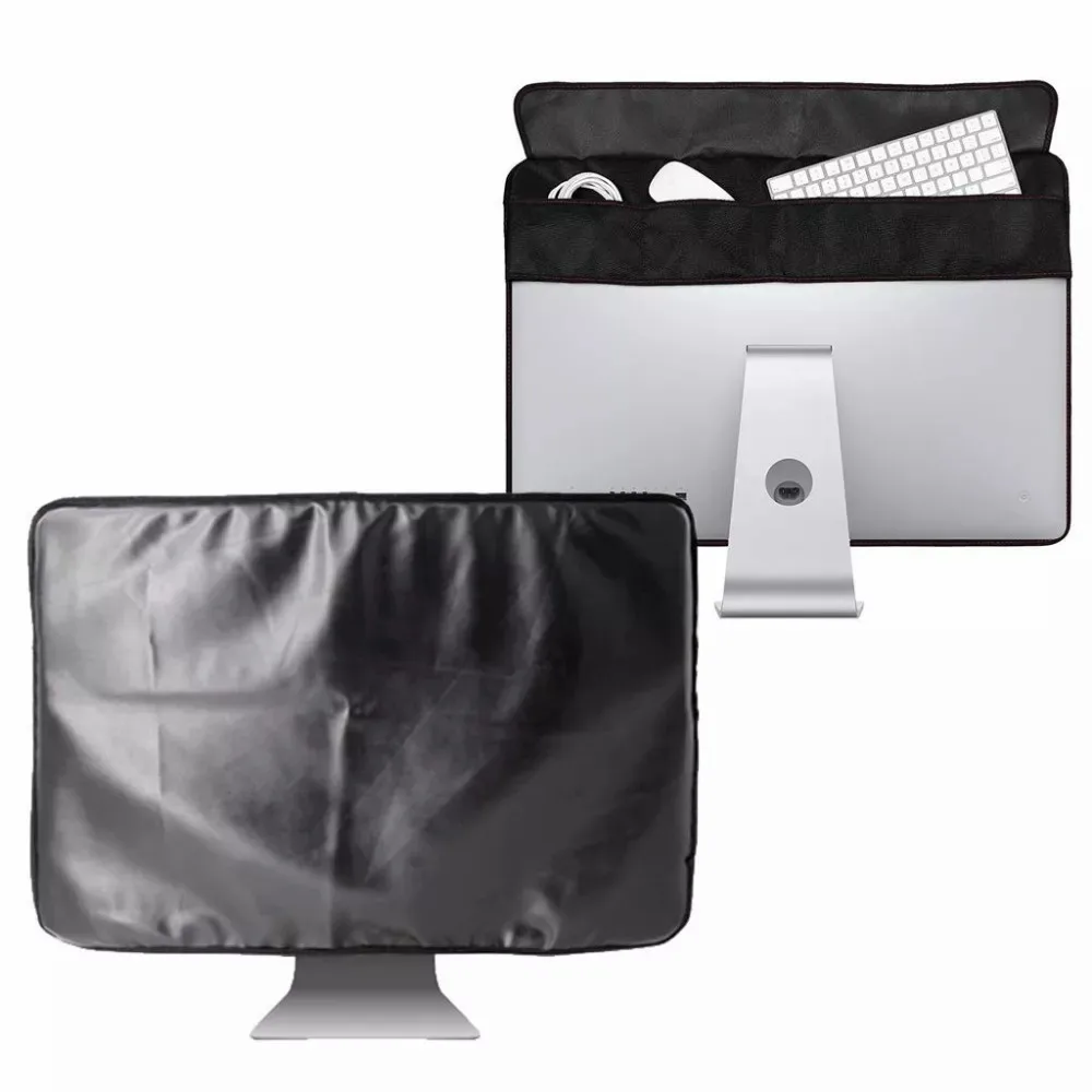 21 inch 27 inch Black Polyester Computer Monitor Dust Cover Protector ...