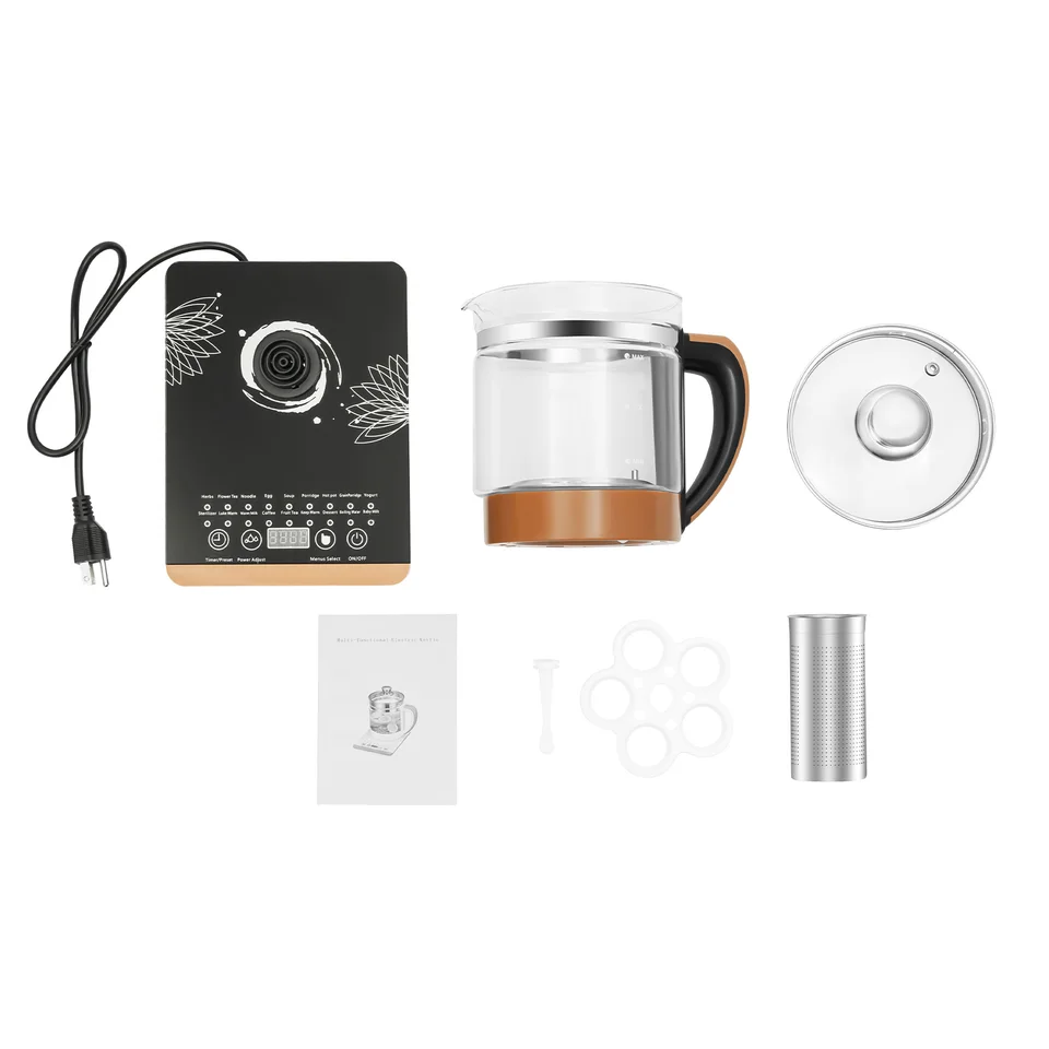 Multifunctional Electric Glass Kettle with Tea Infuser