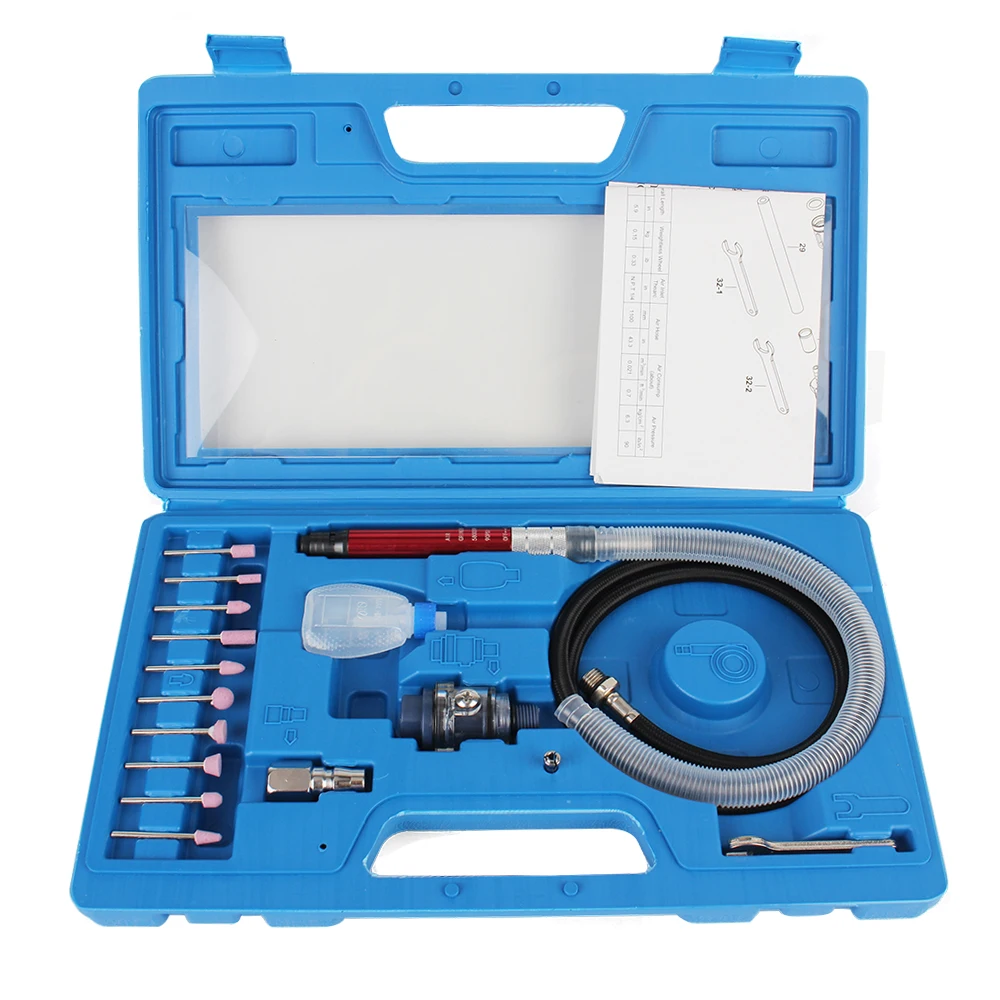 

Миниатюрная пневматическая шлифовальная машина, 17 шт., мини-карандаш, полировальная машина 90psi 58000 об/мин, шлифовальная мельница, Гравировальный инструмент