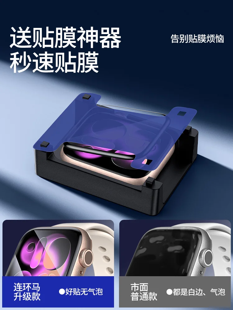 Premium Screen Protector Film with Positioning Tool for Apple Watch - Multiple Sizes Available