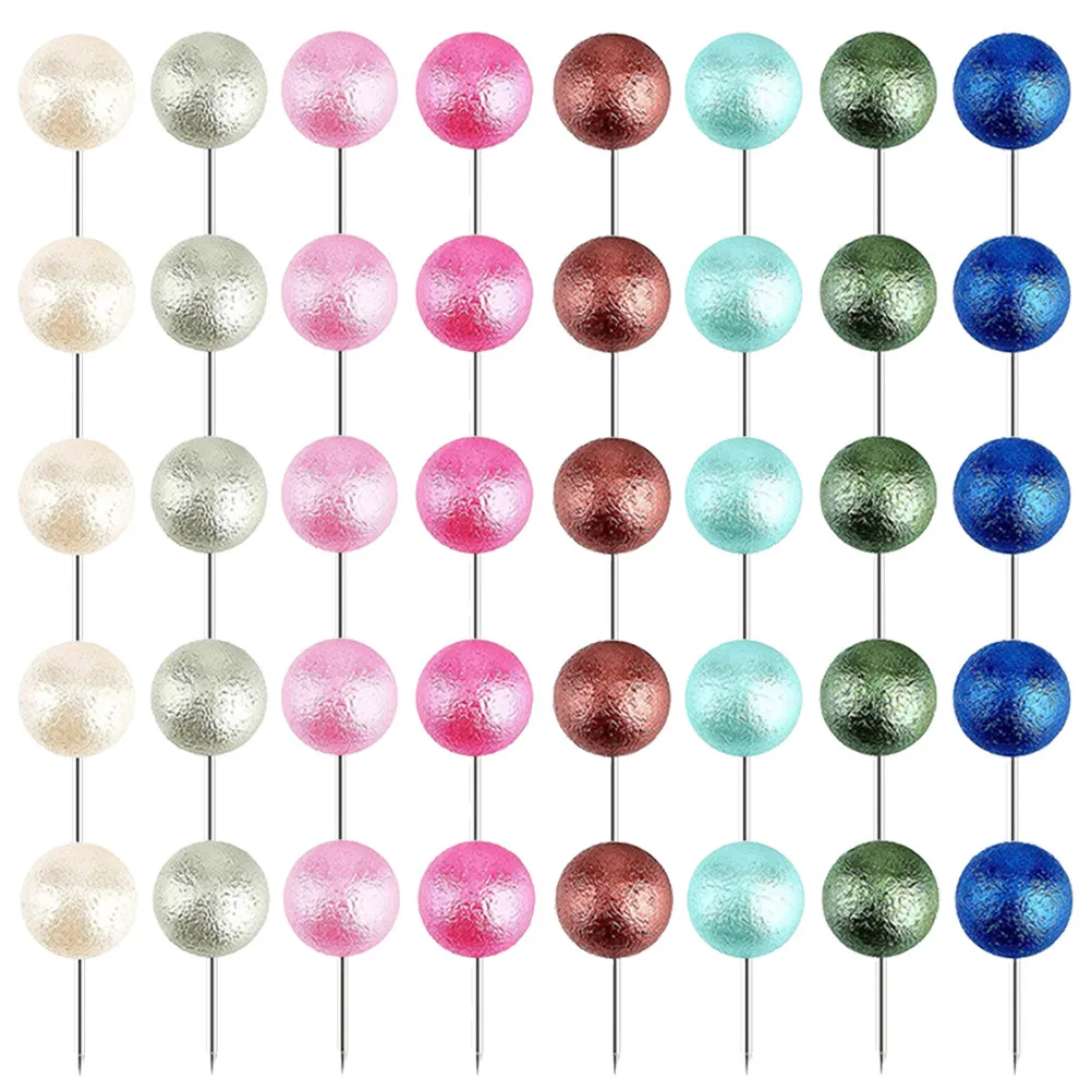 100Pcs 볼 헤드 엄지 못핀 내마모성 지도 푸시핀 지도 용품 포스터 고정 핀 사무실 장 푸시핀