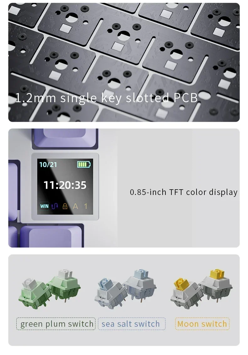 Ajazz Ak820 Mechanical Keyboard Single Mode Wired with RGB