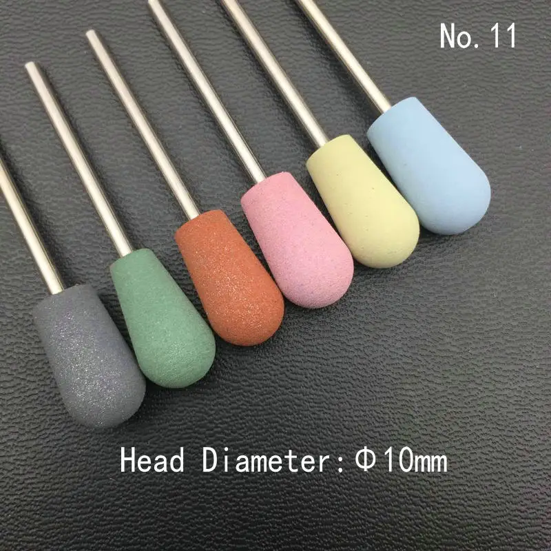 6-Piece Rubber Silicone Nail Drill Bit Set for Manicure and Polishing