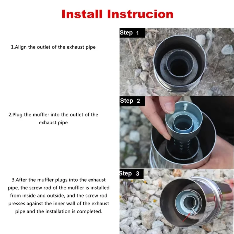 Motorcycle Exhaust Can Muffler Insert Baffle slip-on Universal 35mm 42mm 45mm 48mm 60mm DB Killer Stainless Steel