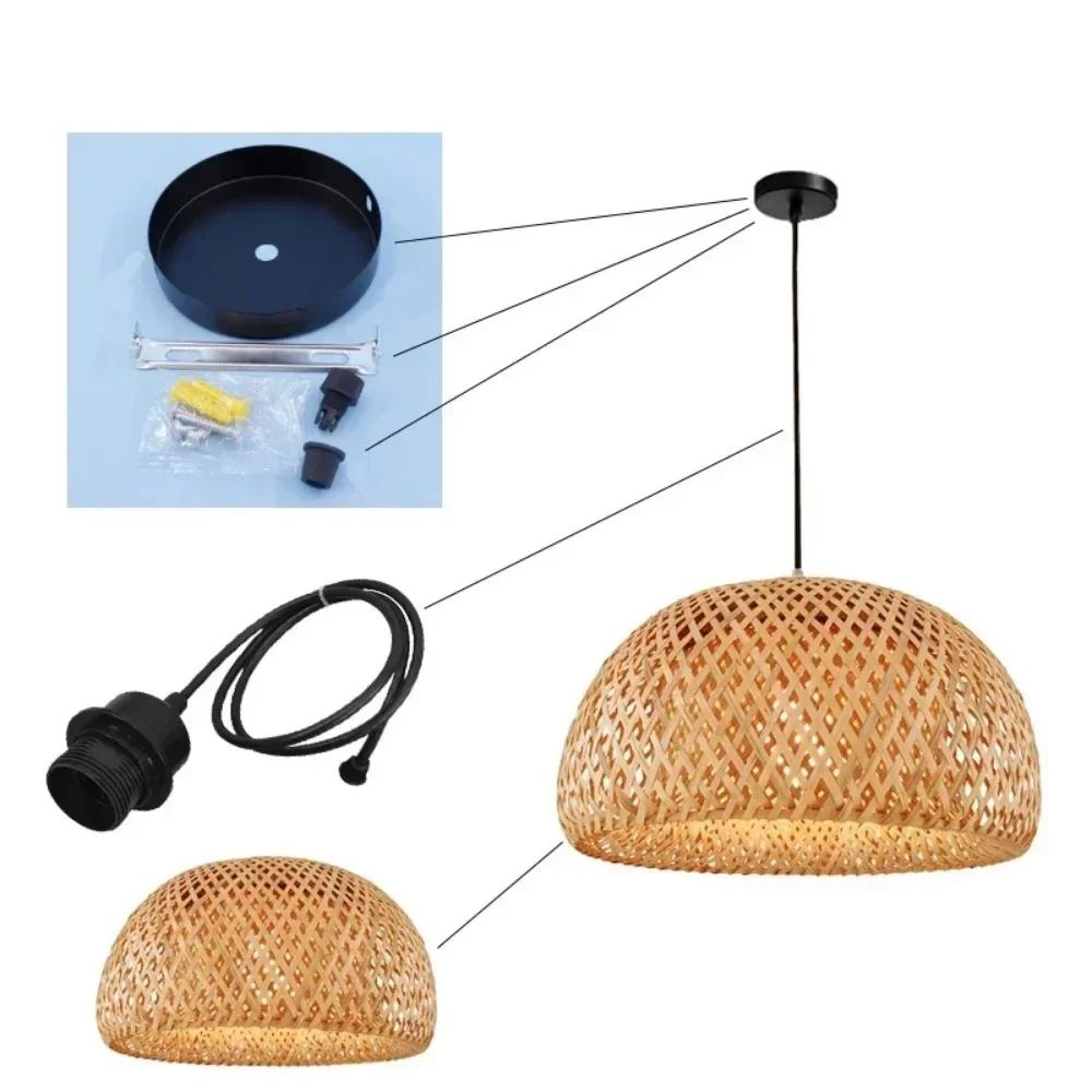 Hot Sale Decor Wooden Lamp Bar Cafe Festival Hotel Lantern Decoration Rattan Bamboo Woven Camping Craft Table Decor Lamp 3