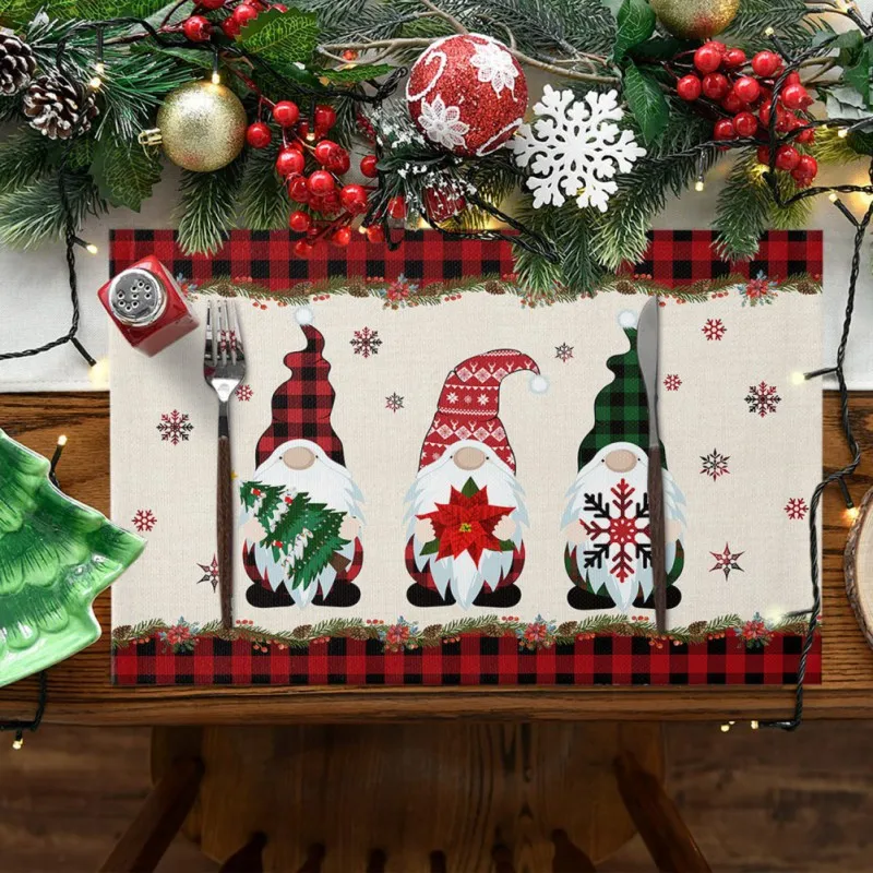 Christmas Placemats Set Of 6 Cloth Placemats Place Mats Indoor Set Of 6