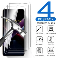 4-Pack 9H Tempered Glass Screen Protector for Poco X7 Pro 5G (Transparent-4Pcs)