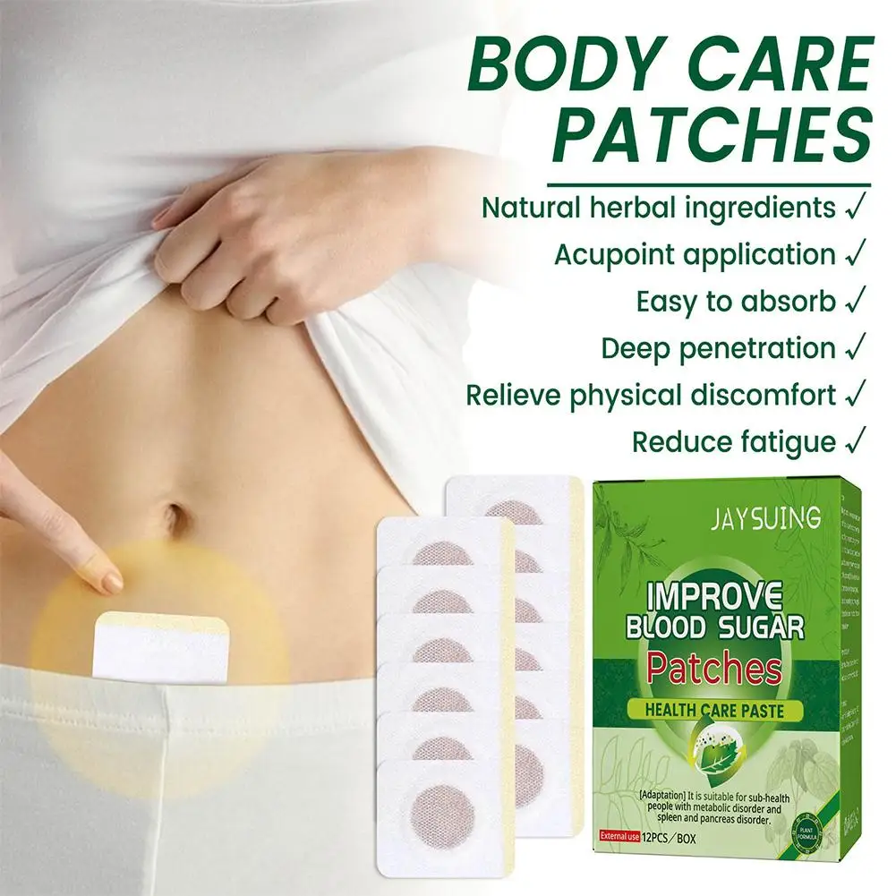 Diabetic Patches Herbal Cures Diabetes Hypoglycemic Blood Glucose Blood Sugar Balance Medicals Diabetes Plaste Body Care 12pcs