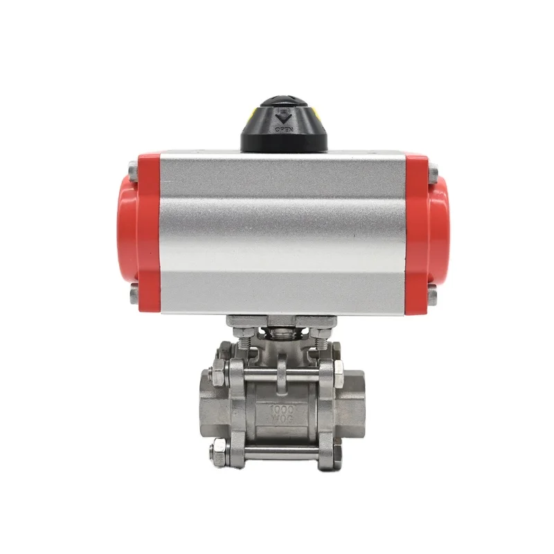 JTAIV Stainless Steel 304/316 DN32 3PC Pneumatic Thread Ball Valve