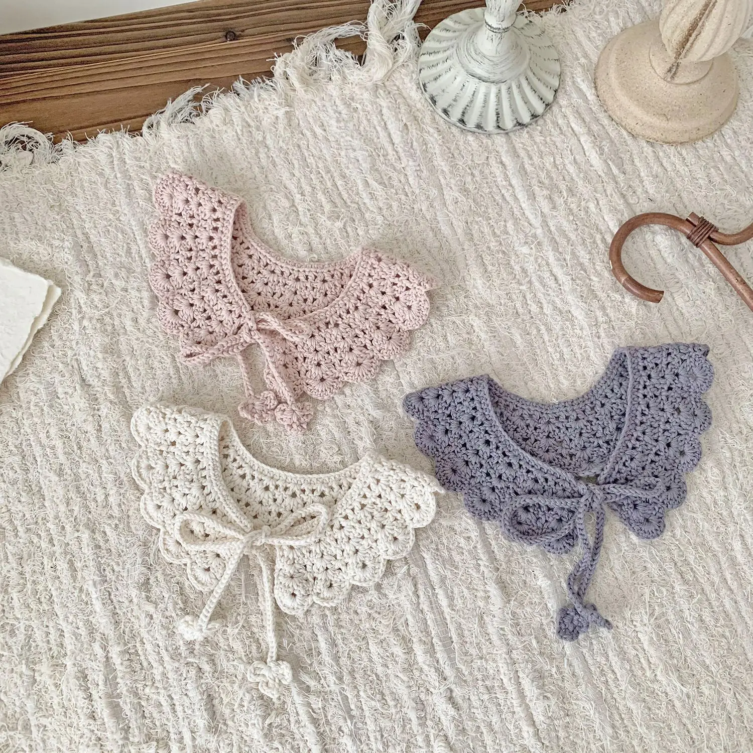 Kids Crochet Collar Toddler False Collar Children Clothes Accessory Cotton