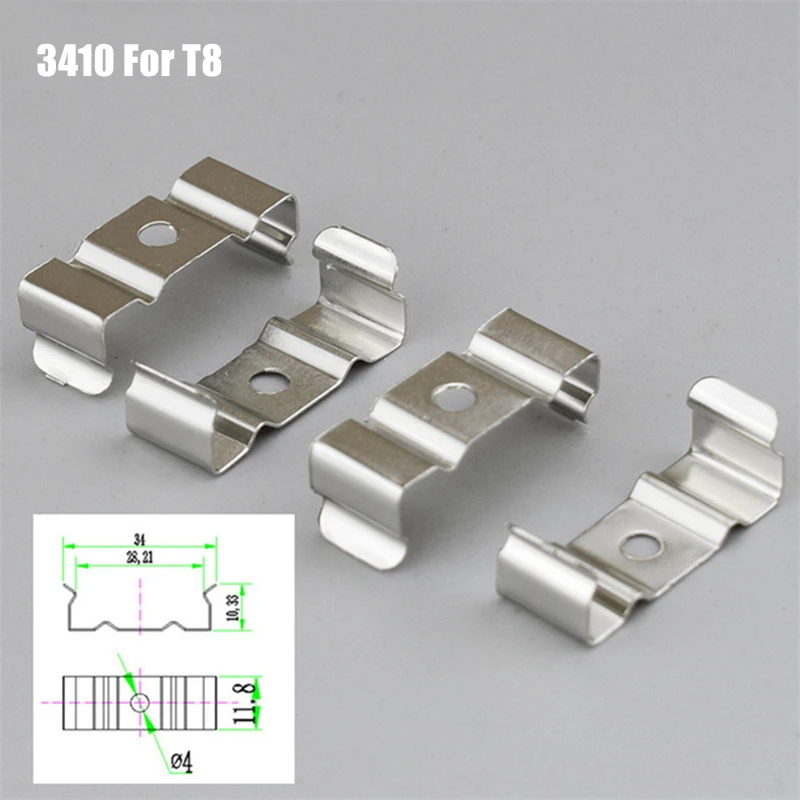 Clips Soporte Para Tubo Fluorescente Con S Juego De 20