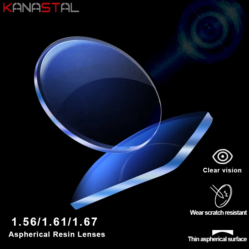 CR39 Optics Resin Lens 1.56 1.61 1.67 Aspheric Custom Prescription Anti Blue Ray Myopia Hyperopia Presbyopic Glasses Lenses