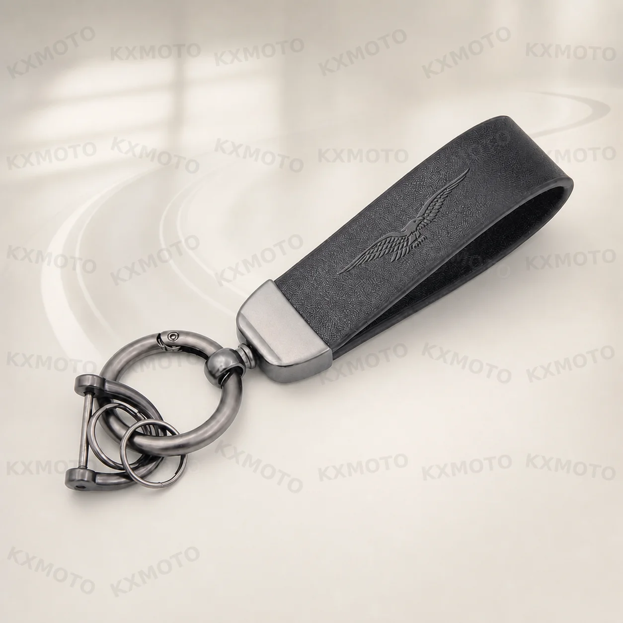 Luxury PU Leather Motorcycle Keychain