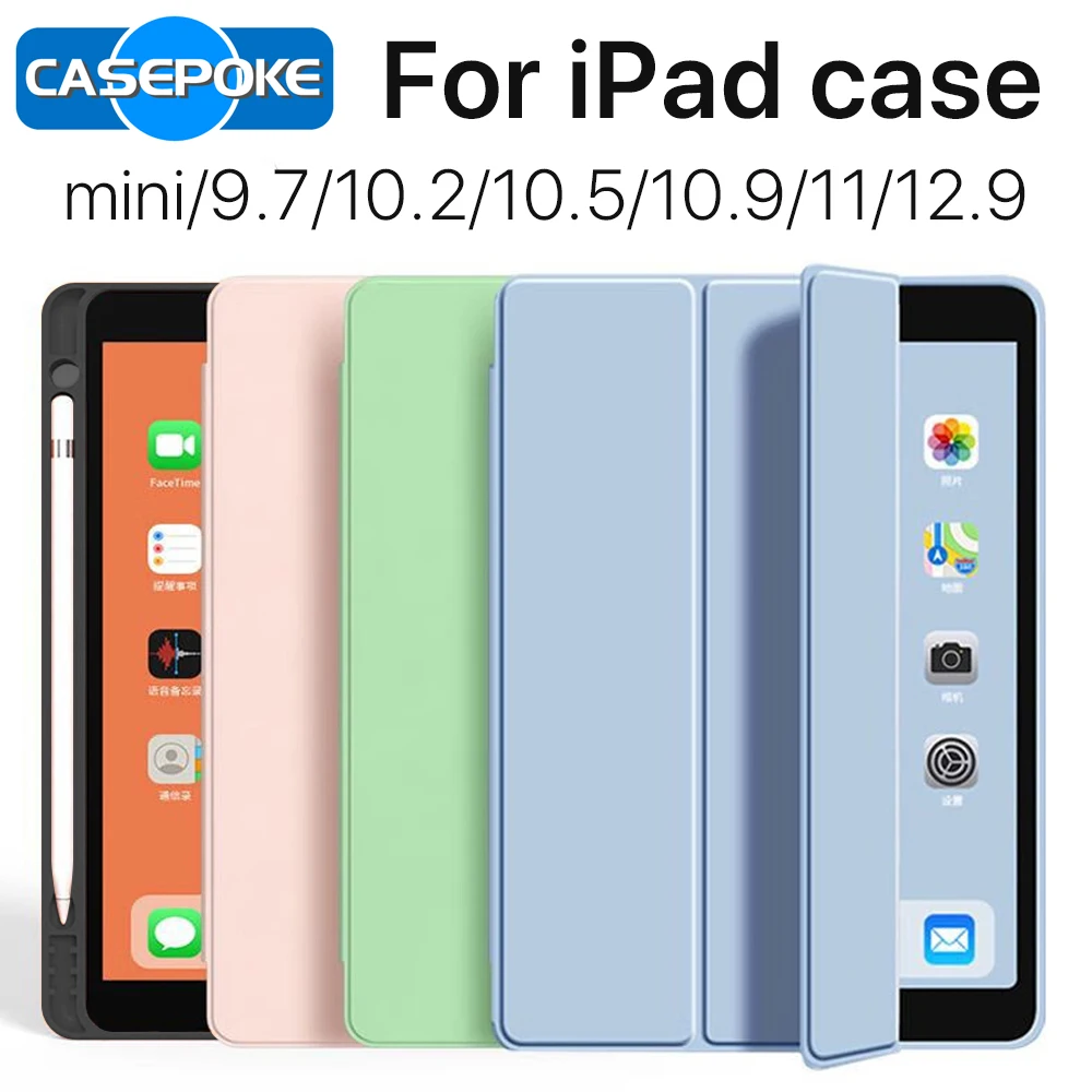 Ipad com Suporte Penicl Capa Acessórios 7th 8th 9th 10.2 Air 10.9 Pro 11 12.9 5th 6th 9.7 Case do