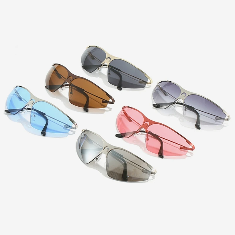 

Rimless Sunglasses Rectangle Fashion Popular Women Men Shades Small Square Sun Glasses For Female male Summer Traveling Oculos