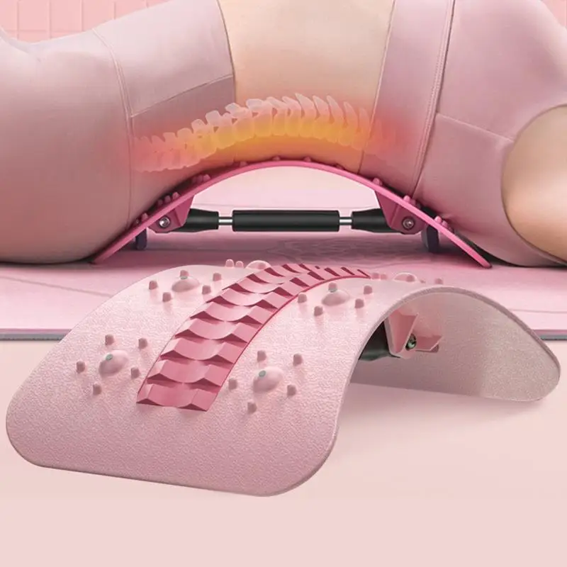 Back Cracker Support Spine Lumbar Cracker Board Adjustable Lumbar Support Back Massager Cracking Device Posture Corrector