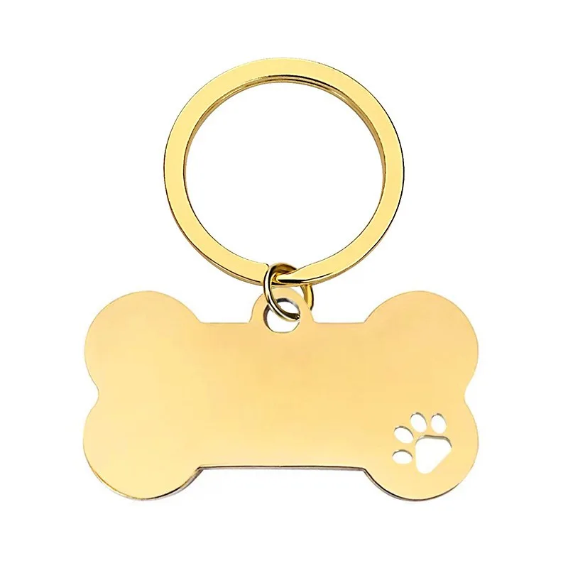 Personalized Customized Cute Pet Name Tag Stainless Steel Pet Cat And Dog Name Card Pet Collar Pendant Name Tag