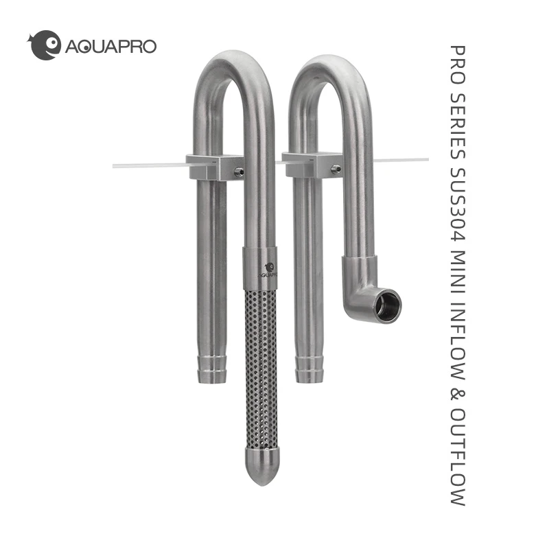 AQUAPRO Mini Skimmer Inflow Stainless Steel Inlet Outlet Pipes Shrimp Water Filter Lily Aquarium Fish Tanks Accessories Fishbowl 1