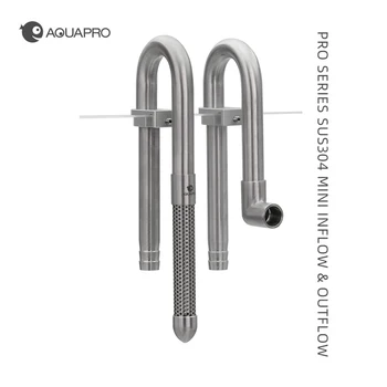 AQUAPRO Mini Skimmer Inflow Stainless Steel Inlet Outlet Pipes Shrimp Water Filter Lily Aquarium Fish Tanks Accessories Fishbowl 1