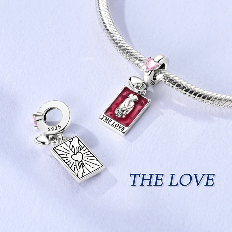 Neue Tarotkarten aus 925er Silber, Sonne, Mond, Sterne, Liebhaber, Stern, Münzen, Charms, Perlen, passend für Pan-Original-Armbänder, DIY-Geschenke, edler Schmuck – Detail 21