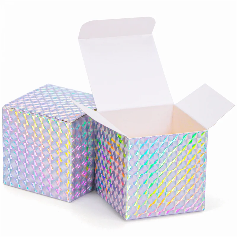 300 Teile/los Laser Kartons Falten Kleine Quadratische Verpackung Box für Geschenke Süßigkeiten Kekse Kosmetische Geschenk Karton – Detail 16