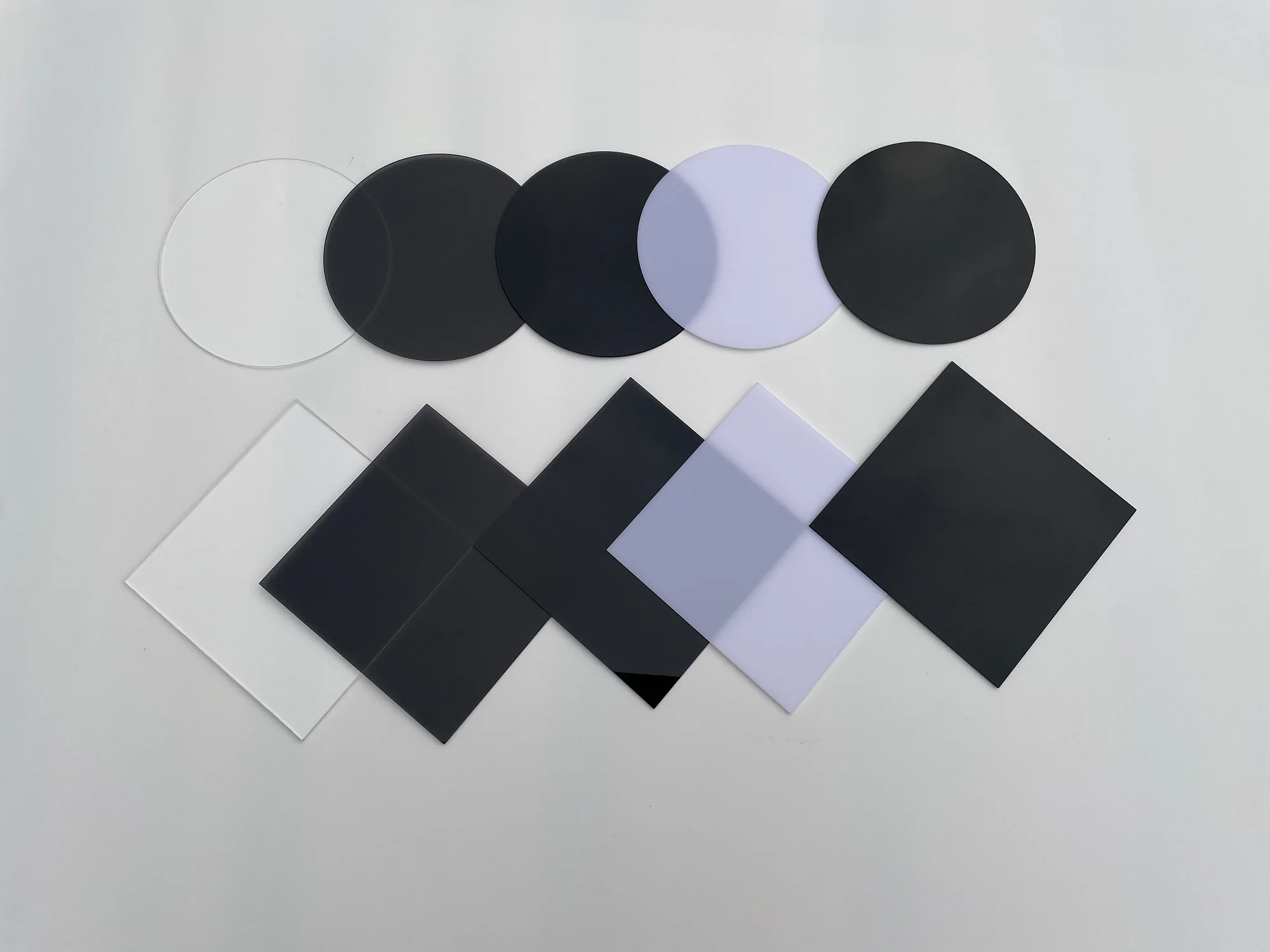 1 ミリメートル半透明ブラックグレープラスチックシートアクリル板