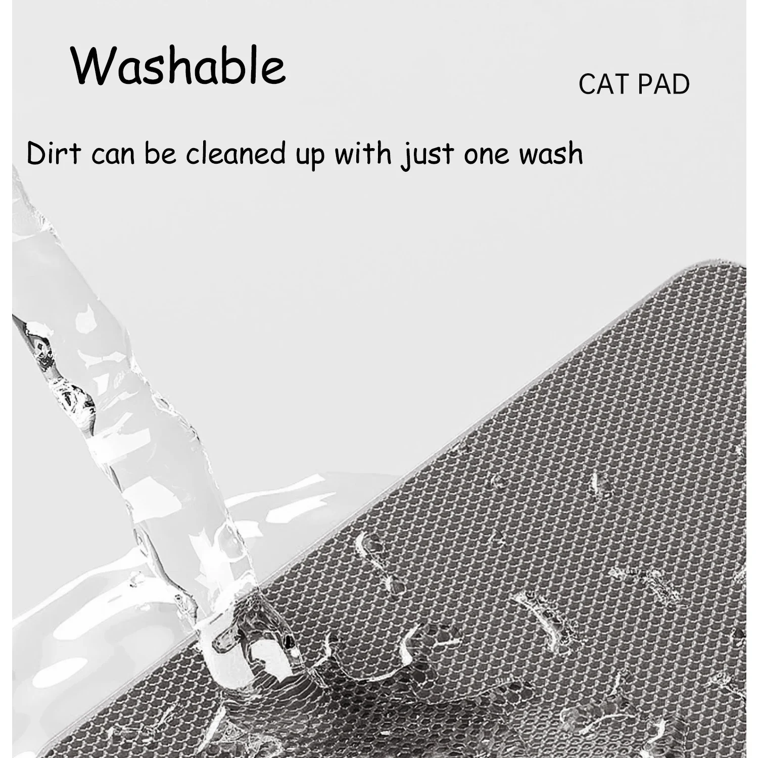 Large Waterproof Cat Litter Mat Double Layer Non-Slip Washable Pet Litter Box Mat Durable Sand Trapper Easy Clean 6