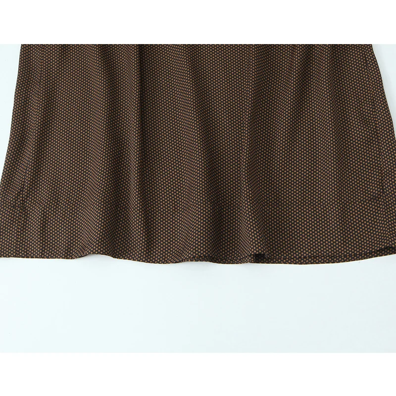 Woman Elegant Long Dress 2025 New Fashion Long Sleeve With Belt Women's Party Dresses Chic Polka Dot Printed Casual Midi Dress