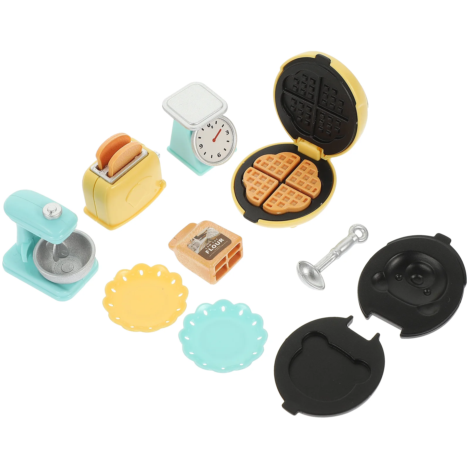 

1 Set Childrens Toy Mini House Prop Mini Realistic Scale Basket Baking Kit Model Mini House Accessory