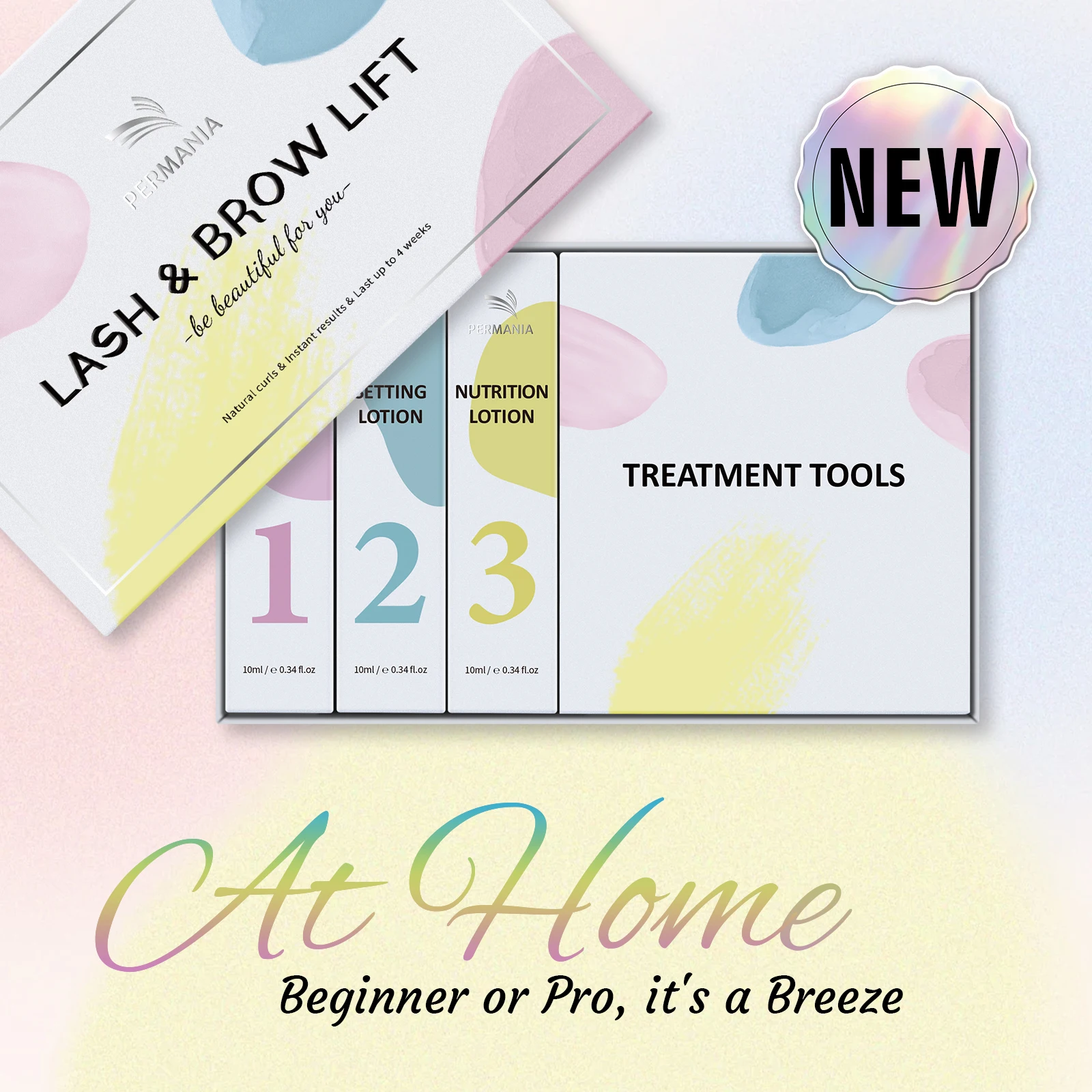 PERMANIA New Eyelash Lift Kit Brow Lamination Kit Easy to Apply for Fuller Thicker Instant Lifting & Curling Lash Lifting Tool 6