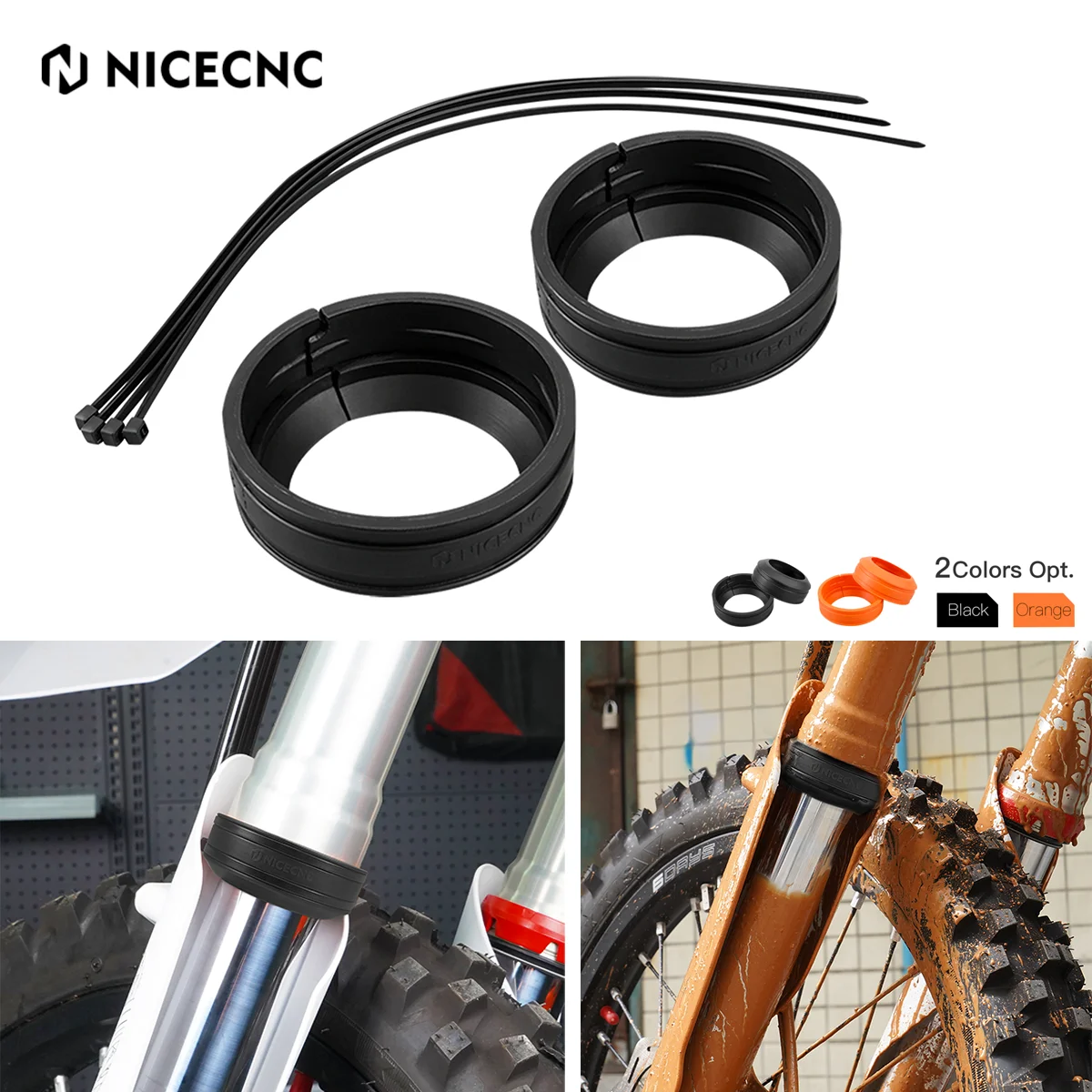 NICECNC Für 2024 KTM EXC 300 EXCF 450 350 SX 125 SXF 450 2004-2024 Husqvarna TE 300 FE 450 350 2014-2024 Gabel Schlamm Schaber Kit