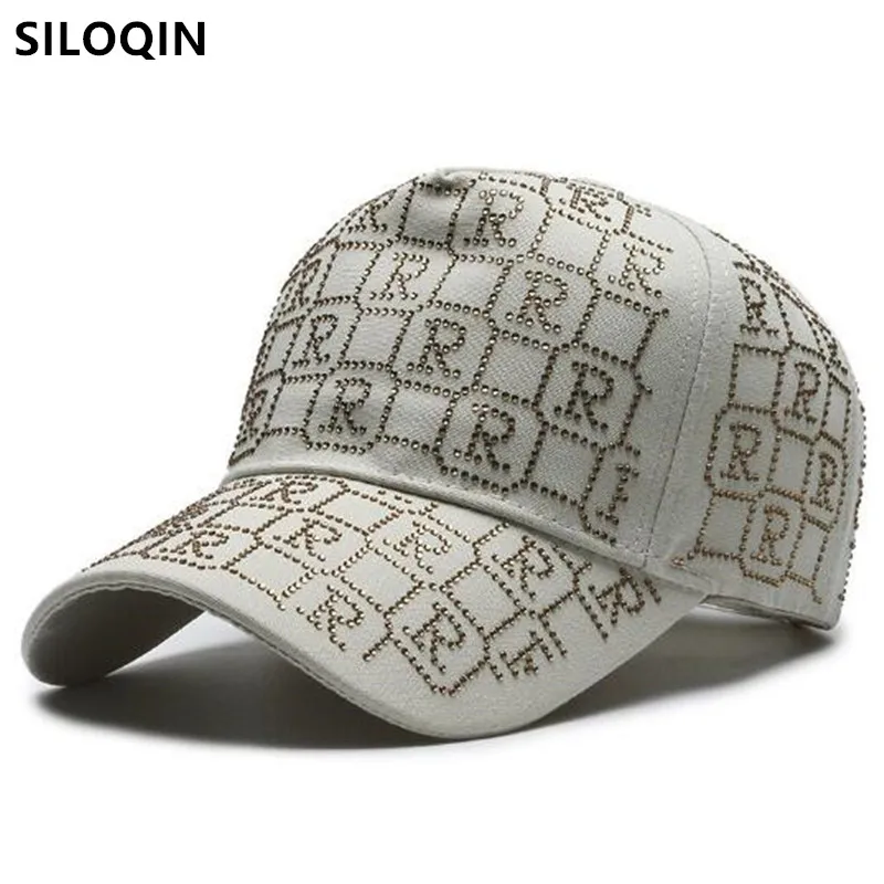 

Free Shipping Women's Hat Vintage Fashion Diamond Inlaid Baseball Cap Camping Party Hats Bone Personality Men's Cap Snapback Cap