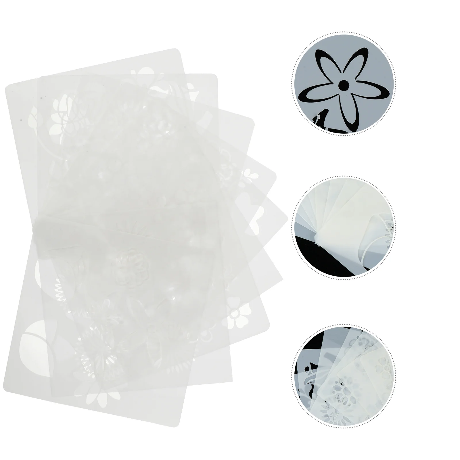 9 Pcs The Flowers Hollow Spray Mold Child Student Paint Furniture Painting Stencils Pet Drawing Template DIY