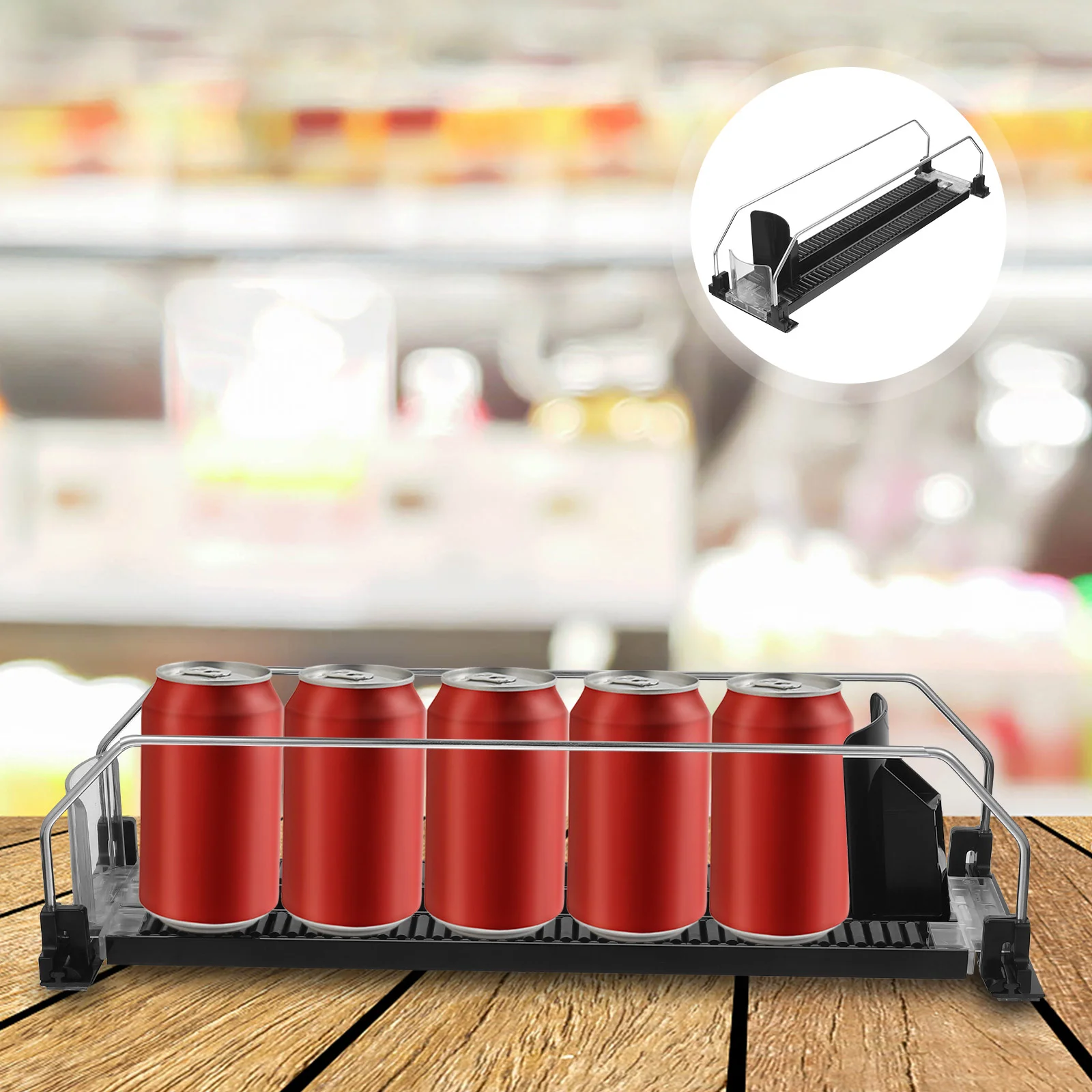 

Shelf Automatic Replenishment Pusher Refill Sliding System for Drinks Display Easy and convenient to install and use