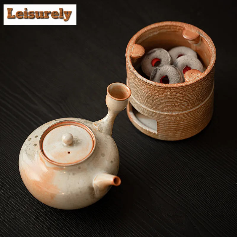 Wood-fired Porcelain Tea Warmer Holder Candle Heater Stove Household Kettle Stand Boiling Water Carbon Furnace Tea Items Set