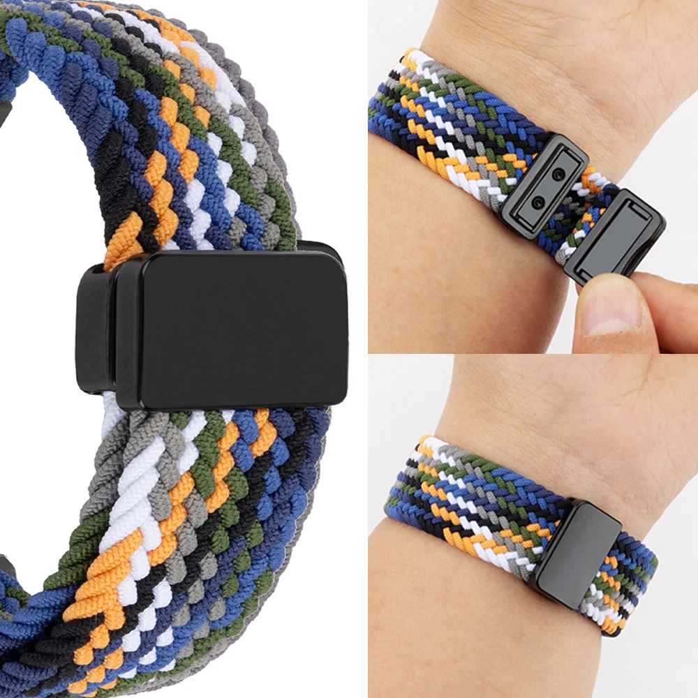 Braided Velcro Strap, 20mm 22mm Adjustable Watch Band