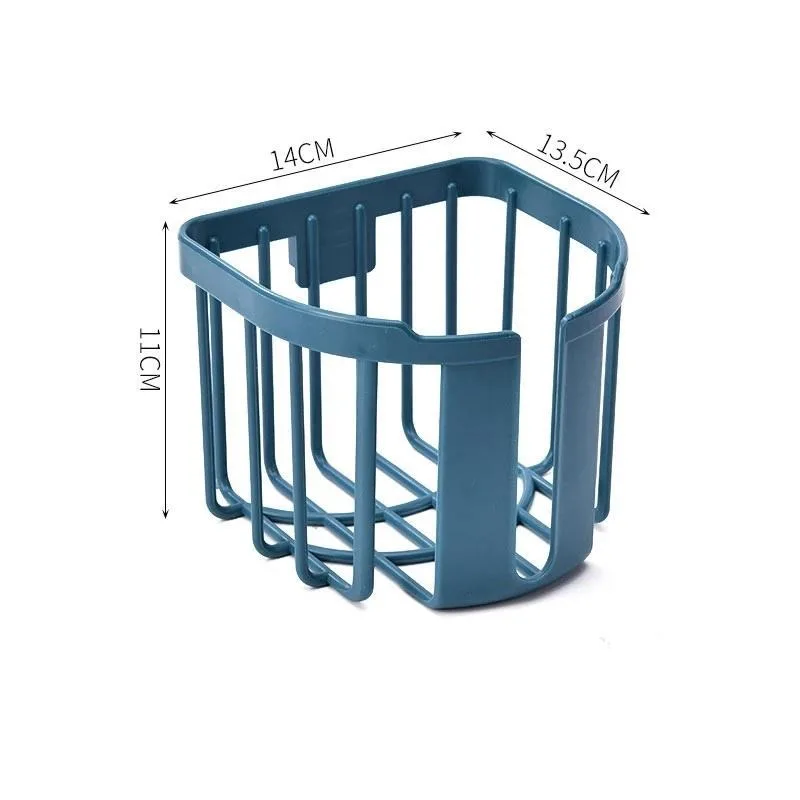 Punch-Free toilet paper holder bathroom kitchen tissue box wall-mounted sticky paper storage box