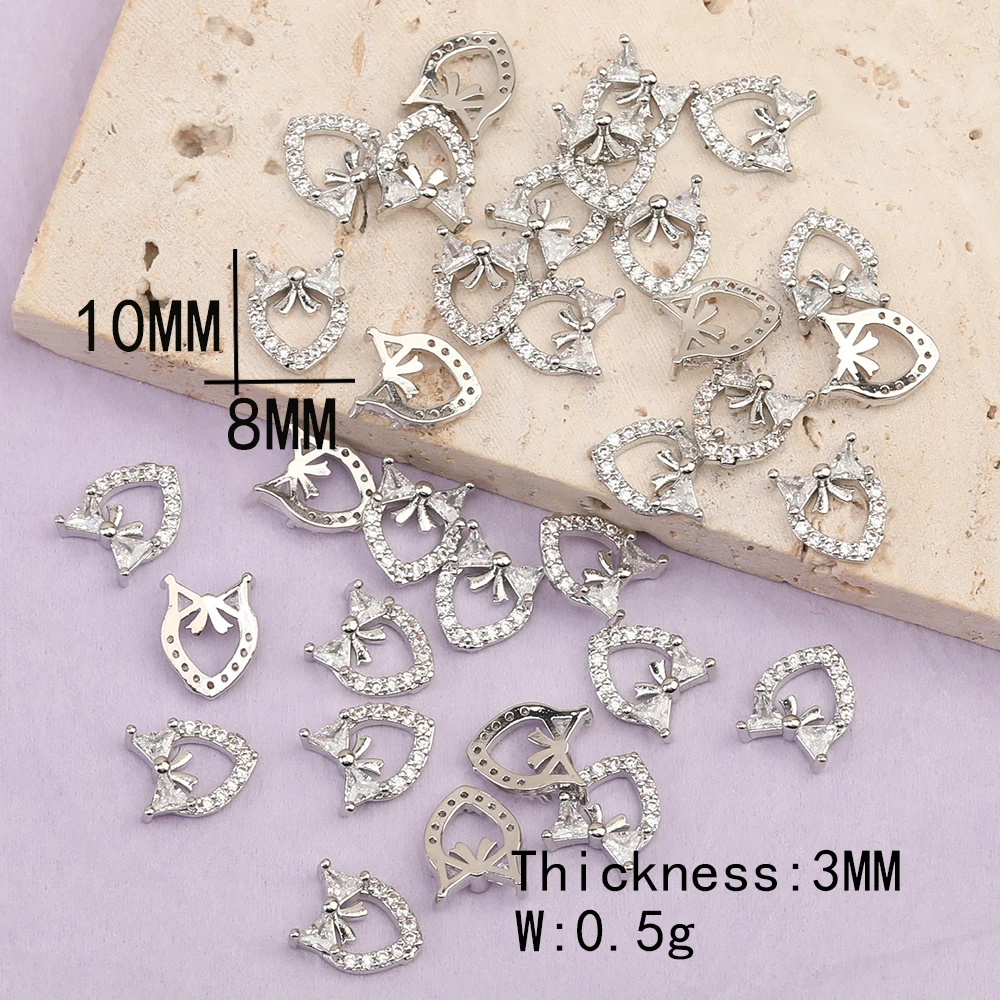 Cordial Design 50Pcs Jewelry Accessories/DIY Making/Genuine Gold Plating/Cubic Zirconia Charms/Hand Made/Fingernail Findings - cordial