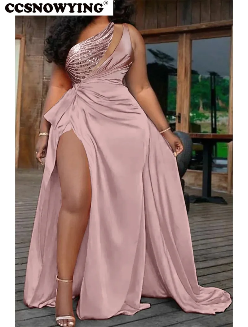 Bridesmaid Dresses Next Maxi Dresses For Weddings Elegant Formal Maxi  Dresses Sexy Mermaid Satin Appliques Prom Dresses One Shoulder High Slit  Formal Evening