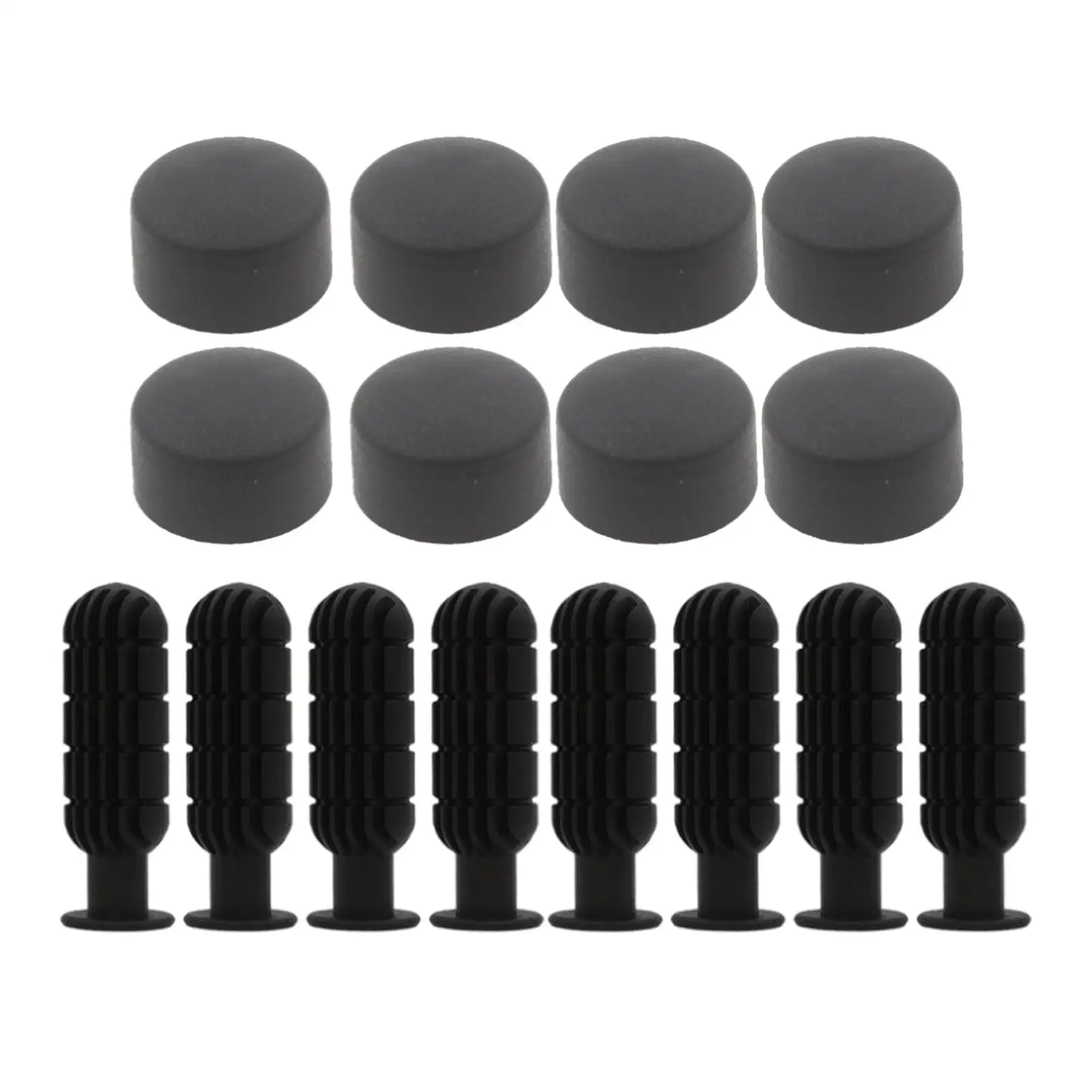 8 Pairs Foosball Replace Table Football Handle Grips & End Plugs Accessories