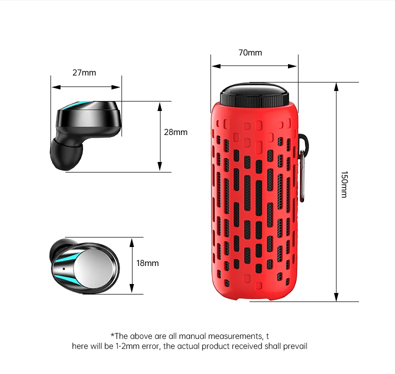 Jemcravo™ Waterproof Speaker With Earbuds