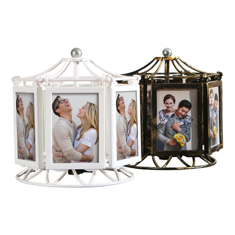 

Tabletop Picture Frame Display Musical Windmills Revolving Picture Frame Rotatable Family Picture Frame Not Assembled A Durable