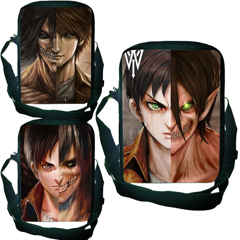 

Cool Attack on Titan Shoulder Bag Casual Handbags Daily Messenger Bags Boys Coin Bag Men Travel Crossbody Pouch Sacoche Homme