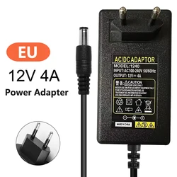Universal 12V 4A 48W Power Supply Adapter with US/EU Plug - 12V 4A (EU Plug)
