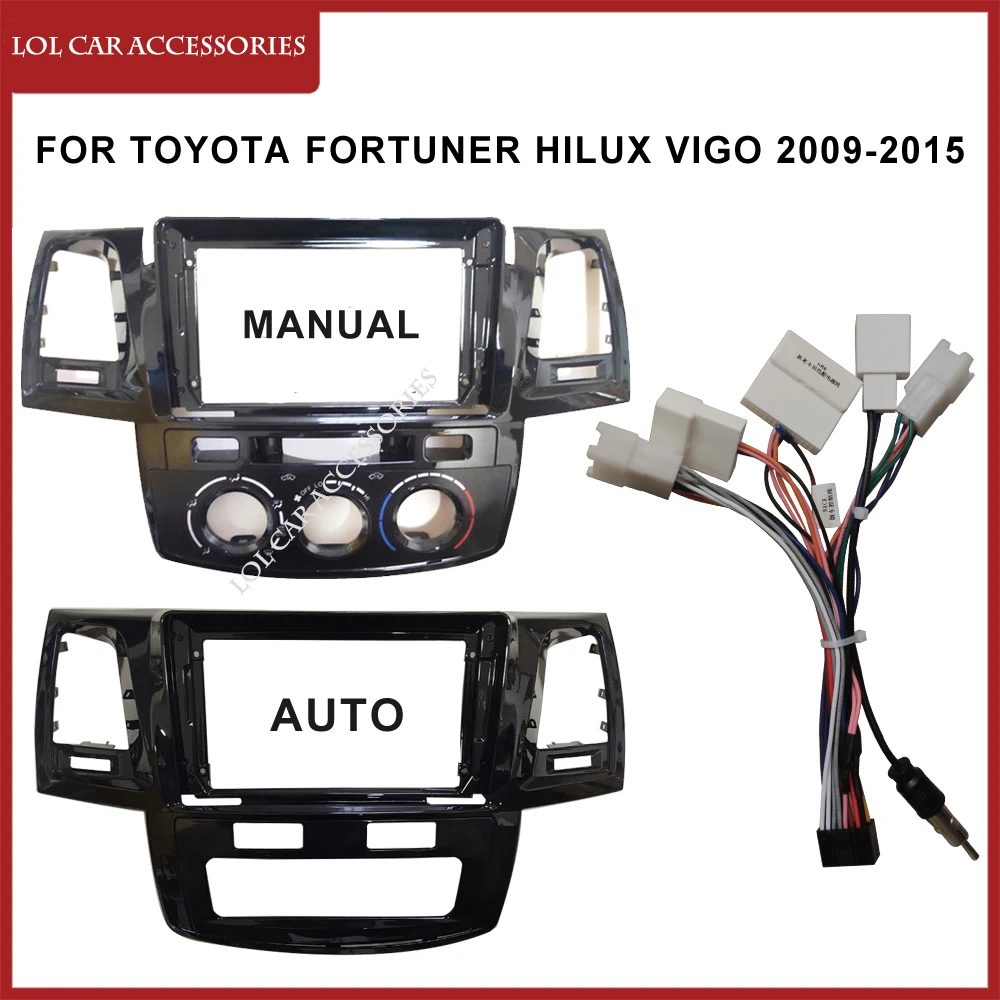 Car Radio Fascia MP5 Player Casing Frame Head Unit Stereo Cover 9 Inch For Toyota Fortuner Hilux Vigo 2009-2015 2005 radio installation frame radio installation accessories radio frame radio panel