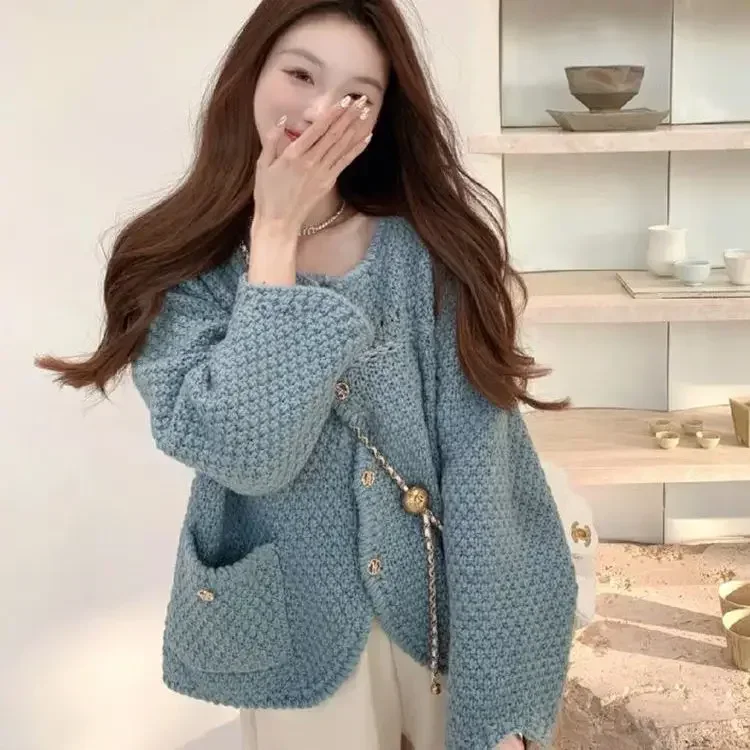 Knitted Top for Women Mesh Cardigan Ladies Sweaters Cute