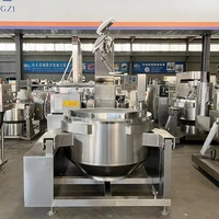 Marmite de cuisson industrielle électrique à induction avec agitateur pour ketchup, sauce chili, pâte de sambal, personnalisable 4